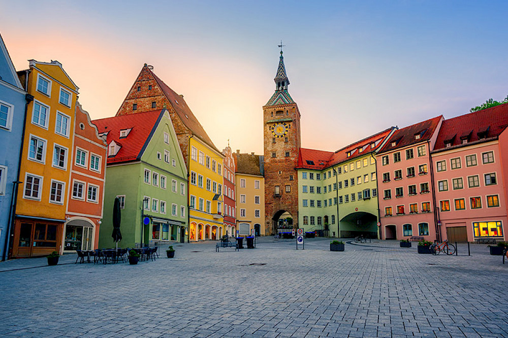 Image shows the old town of Landsberg am Lech.